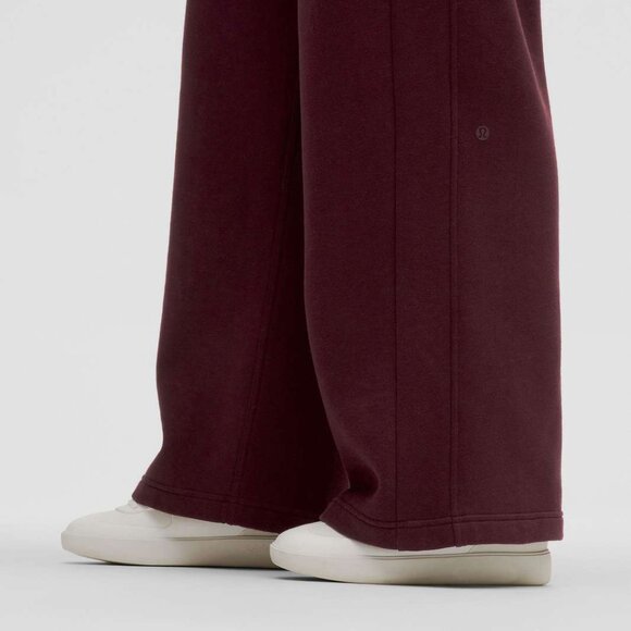NWT Scuba Mid-Rise Wide-Leg Pant *Regular, Sz S, GARNET - Picture 4 of 8